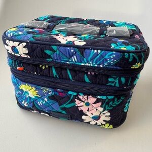Vera Bradley moonlight garden iconic train case NWOT